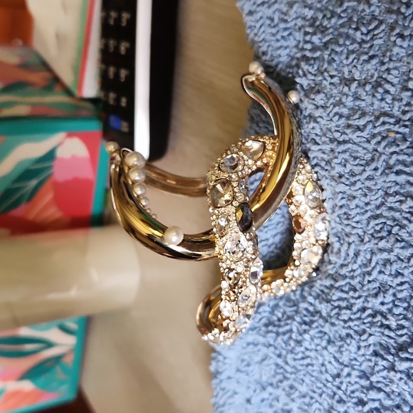 Atelier Swarovski Cuff size M with Brown, clear rhinestones & pearls never worn. - Picture 2 of 6